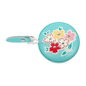 Khuyến mại nhiệm vụ nặng nề Mini Pocket Floral Flower in vòng hình dạng PU da đo băng 1.5m biểu tượng tùy chỉnh băng biện pháp - Product Image 5