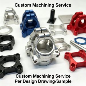 CNC Machined Manufacturer CNC Motorcycle Machining Metal Parts Factory Custom <b>Handlebar</b> Clamps Grips <b>Risers</b> Instruments Gauges - Product Image 1