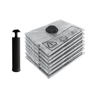 Sacs de rangement compressibles B-PA+PE brillants, anti-poussière, double niveau, pliables, sous vide, écologiques, pour vêtements et literie de voyage