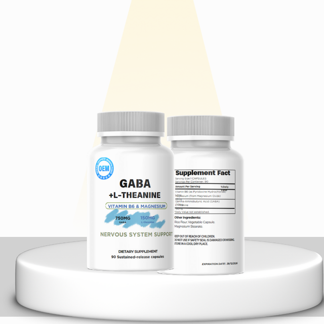 OEM/ODM GABA Sustained- Capsules with L-theanine for Providing Energy Adult Use Halal Certified