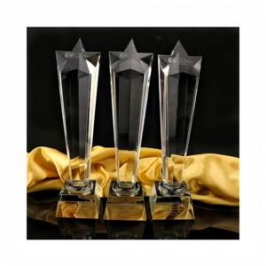 In bianco Di Cristallo Trofeo Premio per Souvenir A Forma di Stella Trofeo Premio di Artigianato/di Cristallo Su Misura K9 Trofeo In Vetro Premio Souvenir - Product Image 1