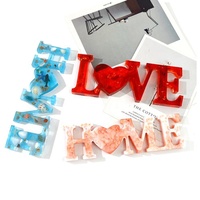 AK Home Love Moule en Silicone Lettres, Moules en Résine Époxy pour Bricolage Artisanat en Résine, Moule de Coulée, Décoration Intérieure, Outil de Fabrication de Bijoux