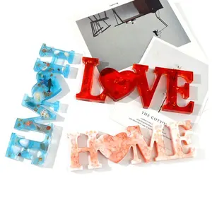 AK Home Love Silikon form Buchstaben Epoxidharz formen für DIY Harz Handwerk Gussform Home Decoration Schmuck herstellung Werkzeug