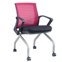 Chaise mobile en maille de qualité professionnelle avec roulettes, sièges empilables durables pour la formation, avec roulettes pour projets scolaires et de bureau agiles