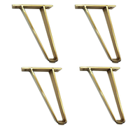Sondoly Unique pieds de table industriels en acier en forme de V finition de revêtement en poudre utilisation polyvalente pour les bars à la maison fermes hôtels