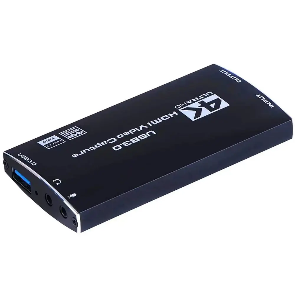 4K placa de Captura de Vídeo de Entrada e Saída de Áudio, HDMI para USB 3.0 Dispositivo de Captura de Vídeo, OBS da Captura de Jogo Ao Vivo Streaming De Difusão