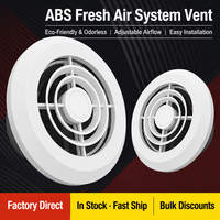 Diffuseur d'air en plastique ABS MIA 100 mm, système HVAC, design contemporain, réglable, blanc, installation facile, entrepôt, atelier