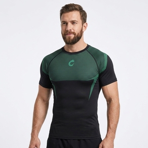 Magliette da <span class=keywords><strong>Uomo</strong></span> per Palestra con Stampa Digitale, Vestibilità <span class=keywords><strong>Slim</strong></span>, in Maglia, Personalizzabili con Logo, Rash Guard per MMA BJJ - Vendita all'Ingrosso - Product Image 1