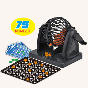 Party board game 75 numbers lucky bingo cage lottery machine bingo toy for 6+ kids