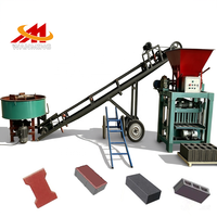Machine à fabriquer des blocs creux en ciment à faible coût 4-35C avec une trémie, machine à poser des briques en béton, blocs personnalisés, marquage CE