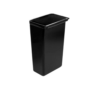 Contenitore per rifiuti nero rettangolare da 10 galloni per uso interno camper - Product Image 1