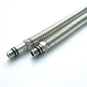 304 Corrugated Stainless Steel Tube Water Pipe Water Heater Flexible Corrugated Water Faucet Basin Hose