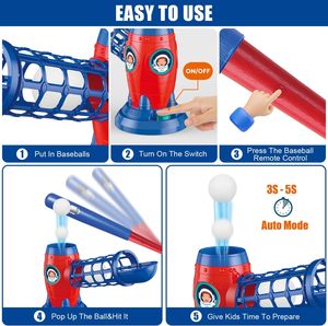 Remote Control Baseball Pitching Machine Toddler Tee Ball Set <strong>for</strong> Outdoor Sports Training Game to Practice Swing and <strong>Hit</strong> - Product Image 3