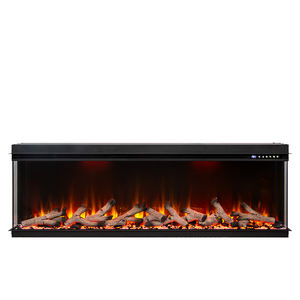 新型クラシック50 60 72 80 3面モダン薄型LED炎スマート電気暖炉オプションリアルログキット - Product Image 5