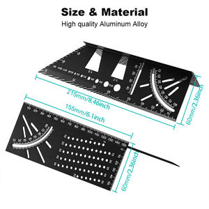OEM lavorazione del legno mitra triangolo strumento di disposizione L a forma di angelo righello pollici triangolo metrico 3D misura angelo righello - Product Image 5