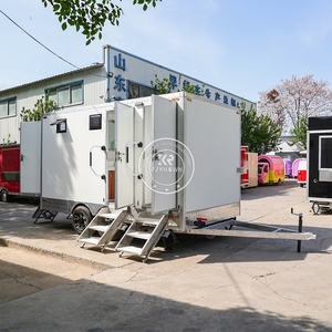 Prix d'usine, vente en gros : Toilettes mobiles préfabriquées pour extérieur, cabine de toilettes, remorque WC portable - Product Image 4