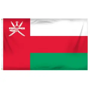 2023 New Product Oman National Flag Banners Hot Selling Cheap Polyester Printing Country Flags of Oman
