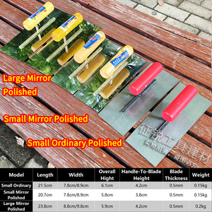 Truelle à plâtre en acier, acier à outils à haute teneur en carbone, résistante à l'usure, lame de 0,5 mm, légère, outils manuels pour la finition des murs en cloisons sèches et de la maçonnerie - Product Image 4