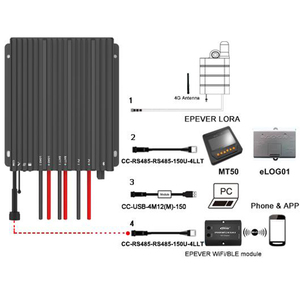 2024 nuevo producto <span class=keywords><strong>EPEVER</strong></span> Tracer7810CPN 30A 12/24V Auto MPPT controlador de carga Solar con iluminación Bluetooth y función de temporizador - Product Image 6