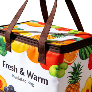 Bolsa Térmica para Almuerzo con Logotipo Personalizado, Venta al por Mayor de Fábrica, MOQ Pequeño, Bolsa Refrigerante Portátil Reutilizable para Entrega de Alimentos, para Picnic - Product Image 6