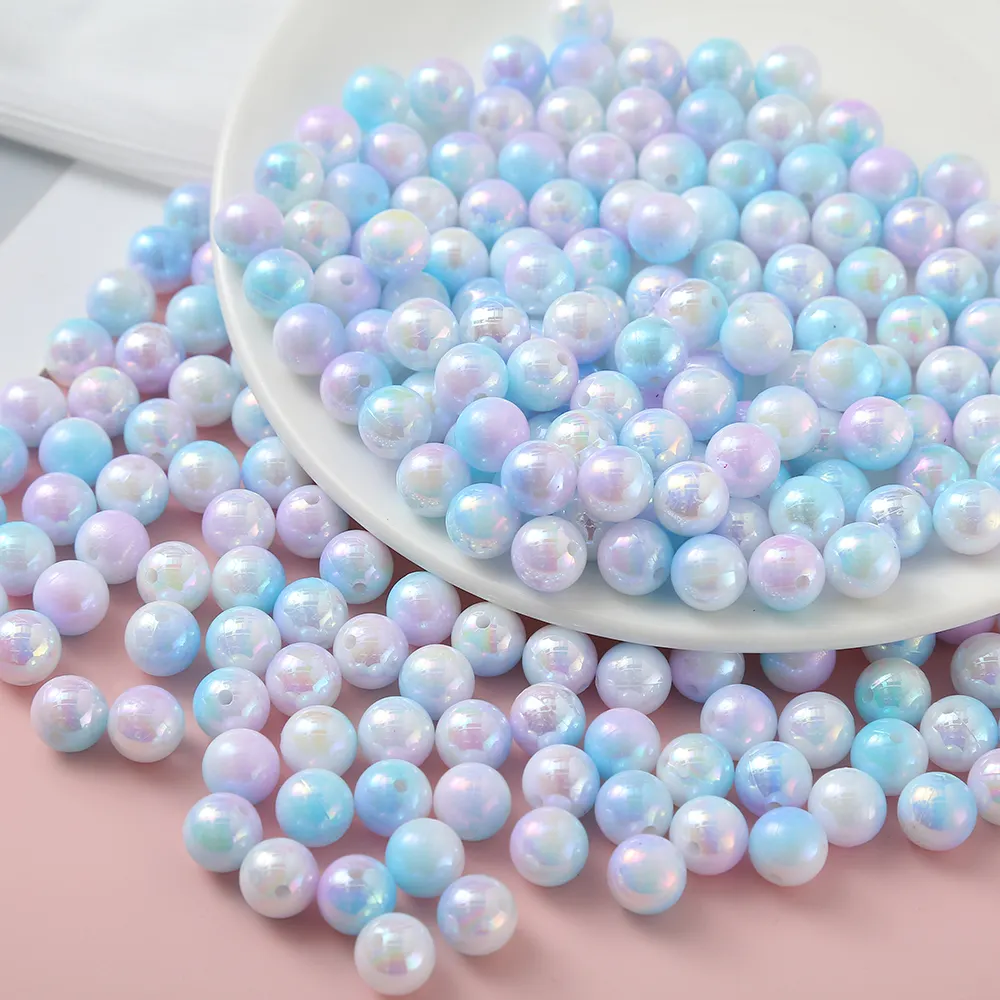 Fournisseur de perles Vente en gros de nouvelles perles épaisses colorées à la mode pour la fabrication de bijoux Perles acryliques brillantes
