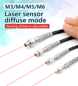 Jimou bằng sáng chế kích thước nhỏ tuôn ra cảm biến dịch chuyển laser điểm nhỏ ánh sáng nhìn thấy PNP NPN M4 Cảm biến laser đo khoảng cách - Product Image 6