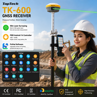 Récepteur GNSS RTK Toptech TK600 avec base laser visuelisée AR et IMU, logiciel Surpad 4.2, contrôleur Android 14, équipement de topographie