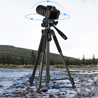 유연한 1.5M 알루미늄 전문 디지털 360 회전 삼각대 스탠드 카메라 DSLR 전화 링 라이트 사진