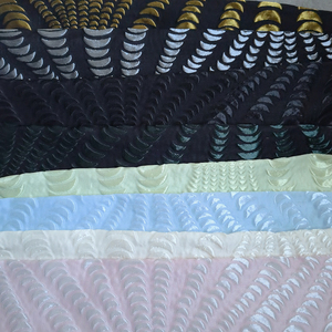 Nais New Trừu Tượng Màu Đen Với Vàng Bạc Kim Loại Lame Sáng Bóng Ánh Sáng Trọng Lượng Polyester <span class=keywords><strong>Lurex</strong></span> Thổ Cẩm Jacquard Vải Cho Quần Áo - Product Image 2