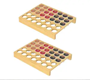 Ensemble de 2 tiroirs ou plateau de support de dosettes de café de comptoir pour le bureau, la station de café et la cuisine K Cup Drawer Capsule Storage