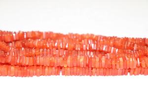 ลูกปัดคาร์เนเลียนธรรมชาติทรงสี่เหลี่ยมเรียบ ขนาด 4-5 มม. ความยาว 16 นิ้ว ปรับน้ำหนักได้ วัสดุอัญมณี - Product Image 4