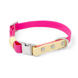 Collares de perro de liberación rápida de dos colores con revestimiento de PVC ajustable impermeable al por mayor personalizado - Product Image 3