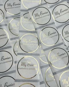 Autocollant adhésif découpé personnalisé étanche PVC clair feuille d'or transparente pour bouteille cosmétique étiquette bouteille de parfum logo personnalisé - Product Image 3