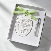 Diffuseur de parfum en céramique en forme de fleur, fait main, pour voiture et armoire, désodorisant d'ambiance à l'huile essentielle, vente en gros