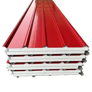 Waterproof Insulation Steel 50mm Eps Sandwich Panel 75cm Eps Sandwich Panel 3d Eps Sandwich Panel