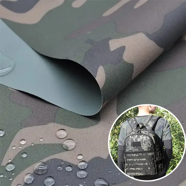 300d Pvc Gecoat Waterdichte Camouflage Polyester Oxford Stof Canvas Stof Voor Luifel Tas