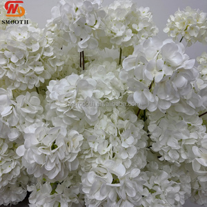 Smooth Pure White Hydrangea <b>Artificial</b> <b>Flower</b> Set Decor Handmade Wedding Backdrop Reusable Classic Style - Product Image 6