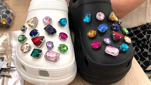 JUNAO Square 12mm Kristalle Strass steine mit Klauen glas Näh kristalle Strass Großhandel Aufnähen für Hosen Taschen - Product Image 5