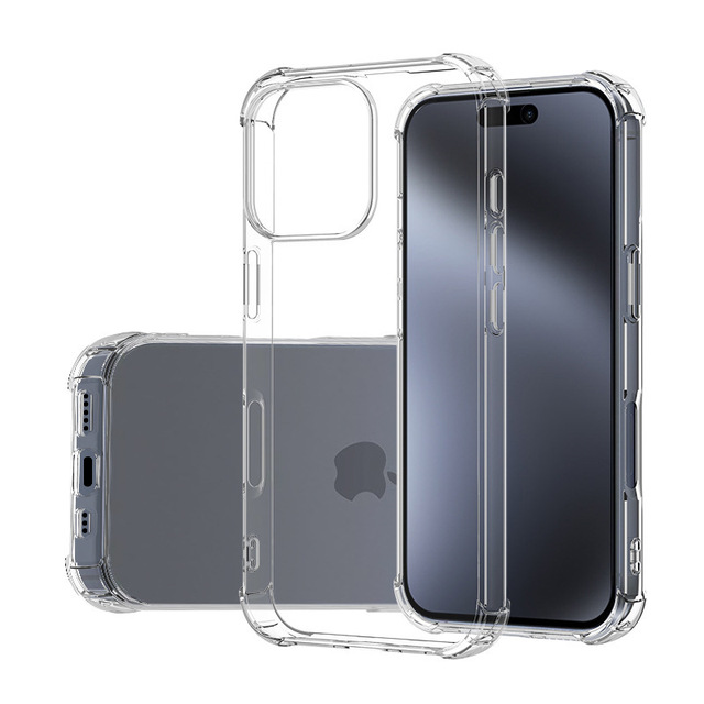 Transparent Phone case for iphone 17 iPhone 16/15/14 ProMax Four Corner Anti Drop Phone case