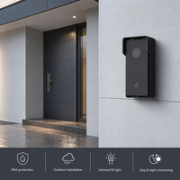 Videocitofono Wireless con Schermo LCD TFT da 10 Pollici, Telecamera Resistente all'Acqua, Rilevamento Movimento PIR, App Tuya per Sistema di Videocitofonia