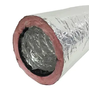 R6 R8 Hvac Duct 6 Inch Ad Duct Slang Glasvezel Versterkte Aluminium Geïsoleerde Flexibele Kanalen