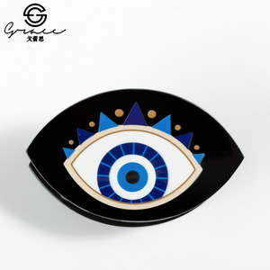 New Devil's Eye Black Acrylic Claw Nine-Eye Print Hair Fashion Personality Shark Clip - Product Image 6