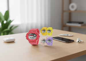 Smartwatch I-09 per bambini, colori misti, display LCD, impermeabile 3 ATM, cinturino in silicone, forma rotonda, fibbia ad ardiglione - Product Image 2