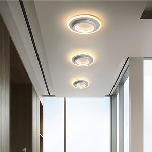 Plafonniers <span class=keywords><strong>LED</strong></span> modernes en fer et acrylique de style nordique 3000K carrés pour couloir, chambre, salon et hôtel - Product Image 4