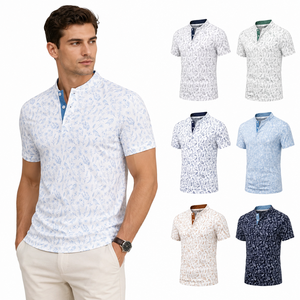 Polos de golf personalizados de verano, extragrandes, de poliéster y spandex, con cuello tipo blade, de secado rápido, anti-sudor, de alto rendimiento, para hombre. - Product Image 1