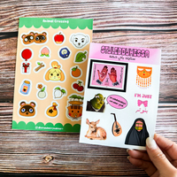 Étiquettes autocollantes en vinyle imperméables personnalisées en gros, format A4, A5, A6, feuilles d'autocollants découpés à la demande