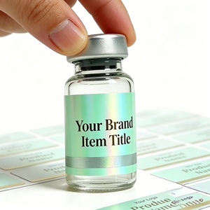Autocollant holographique résistant à l'alcool pour flacon pharmaceutique de 3 ml et 10 ml, étiquette adhésive personnalisée pour flacon de <span class=keywords><strong>laboratoire</strong></span> pharmaceutique - Product Image 3