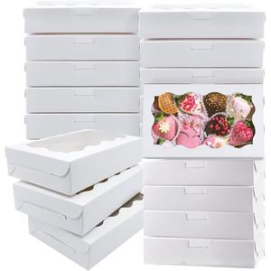 Chocolat Fraises Pâtisserie Cookie Pack Boîte Gâteau Emballage Vide Coffrets Cadeaux avec Fenêtre Logo Personnalisé - Product Image 2