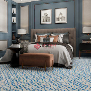 Baldosa de Cemento Encaustic con Diseño Clásico de Tablero de Ajedrez, 200x200mm, Dos Tonos, para Pisos de Concreto, Exportación Global B2B, Mejor Oferta - Product Image 5