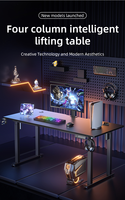 Table de jeu E-sport OEM en métal à double moteur, réglable en hauteur, pour PC, vente en gros directe usine Chine